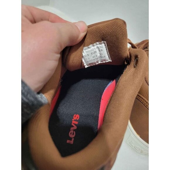 Mens Levis Tan Shoes Size 7.5 - Picture 5 of 6